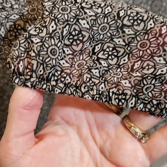 LIZ Claiborne Sheer Tunic Pheasant Top L EUC - Picture 4 of 8